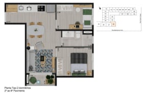 Apartamento com 2 Quartos à Venda, 40 m² em Brooklin - São Paulo
