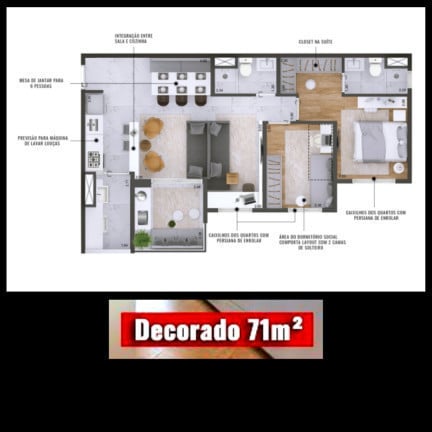 Apartamento com 3 Quartos à Venda, 71 m² em Parque São Domingos - São Paulo
