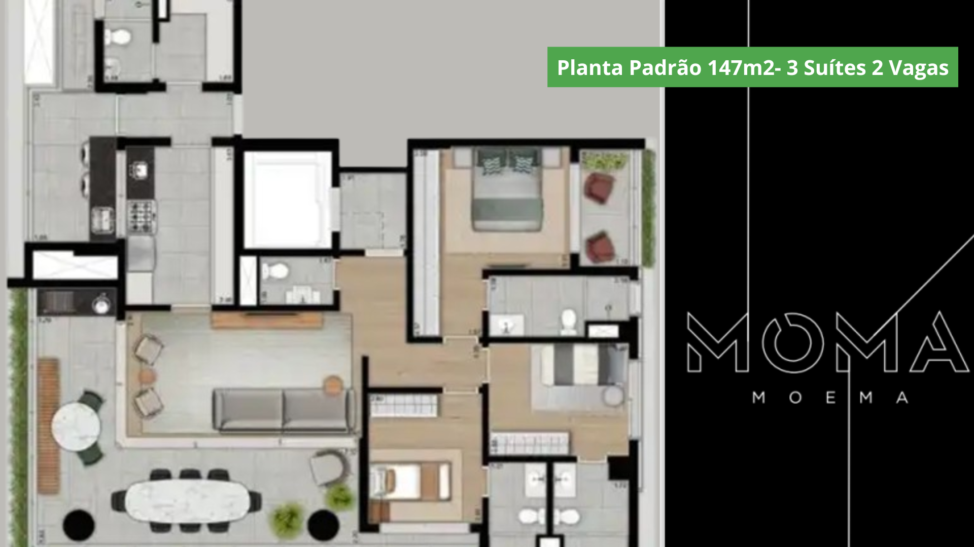 Apartamento à Venda, 147 m²em Indianópolis - São Paulo