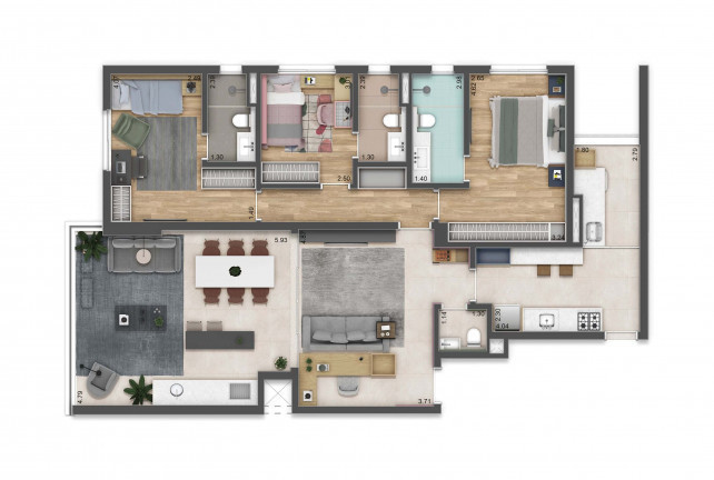 Apartamento com 3 Quartos à Venda, 132 m²em Vila Romana - São Paulo