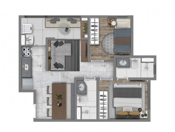 Imagem Apartamento com 3 Quartos à Venda, 45 m² em Socorro - São Paulo
