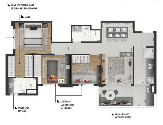 Apartamento com 3 Quartos à Venda, 65 m² em Indianópolis - São Paulo