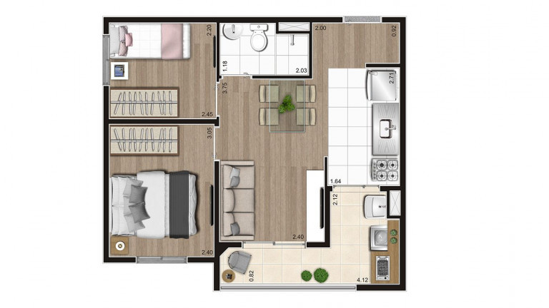 Imagem Apartamento com 2 Quartos à Venda, 41 m² em Vila Isa - São Paulo