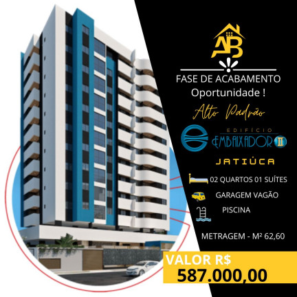 Imagem Apartamento com 2 Quartos à Venda, 64 m² em Jatiúca - Maceió