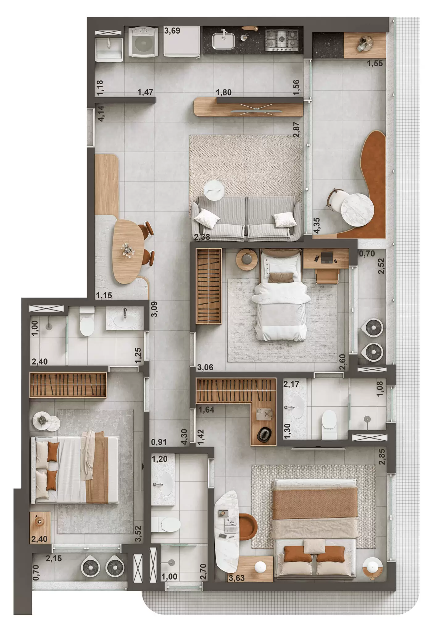 Apartamento com 1 Quarto à Venda, 42 m²em Aldeota - Fortaleza
