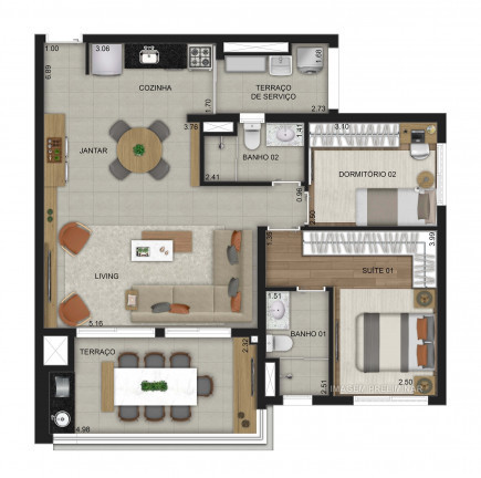 Apartamento com 3 Quartos à Venda, 64 m² em Quarta Parada - São Paulo