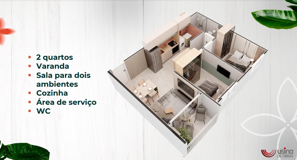 Apartamento com 2 Quartos à Venda ou Temporada, 43 m²em Várzea - Recife