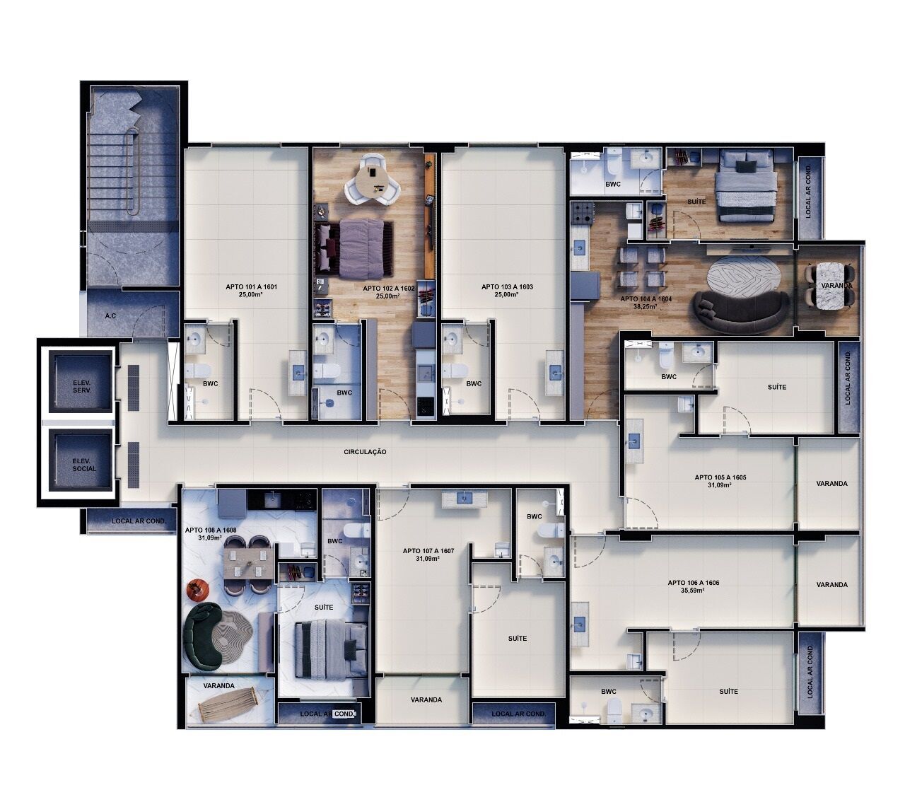 Imagem Apartamento com 1 Quarto à Venda, 25 m²em Várzea - Recife