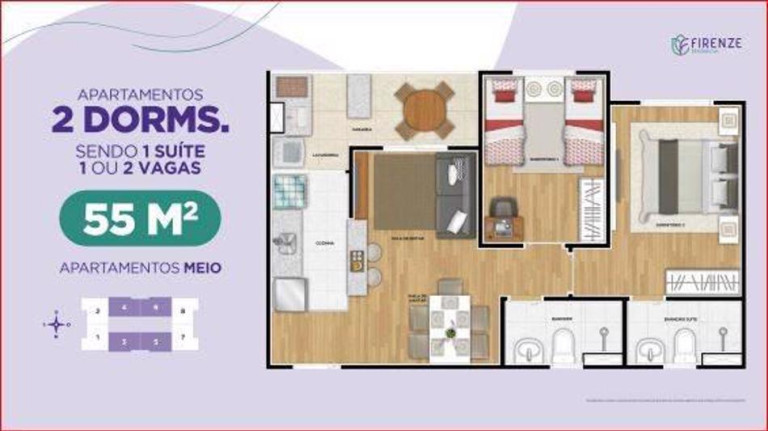 Imagem Apartamento com 2 Quartos à Venda, 55 m² em São Pedro - Osasco