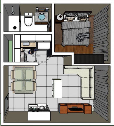 Apartamento com 1 Quarto à Venda ou Locação, 40 m² em Jardim Paulista - São Paulo