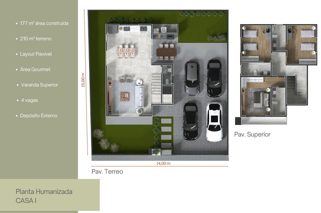 Foto do imóvel: Sobrado com 3 Quartos à Venda, 177 m² em Loteamento Loanda - Atibaia