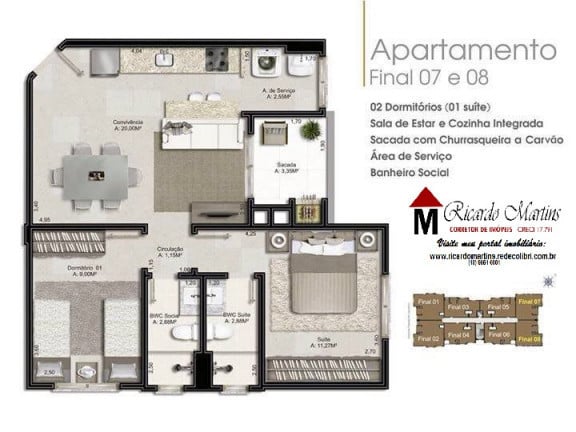 Imagem Apartamento com 2 Quartos à Venda,  em Vera Cruz - Criciúma