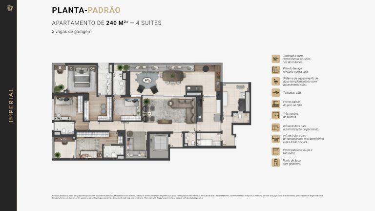 Apartamento com 4 Quartos à Venda, 240 m² em Cidade Jardim - São Paulo