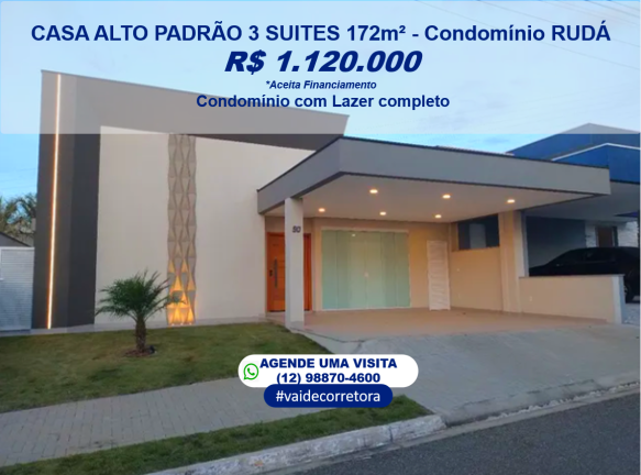 Imagem Casa de Condomínio com 3 Quartos à Venda, 172 m²em Loteamento Floresta - São José dos Campos