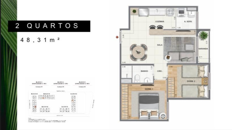 Apartamento com 2 Quartos à Venda, 48 m²em Recreio dos Bandeirantes - Rio de Janeiro