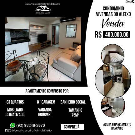 Imagem Apartamento com 3 Quartos à Venda, 76 m² em Aleixo - Manaus