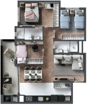 Imagem Apartamento com 2 Quartos à Venda, 56 m²em Juvevê - Curitiba