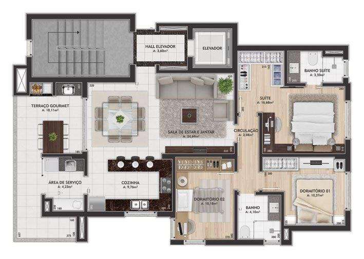 Imagem Apartamento com 3 Quartos à Venda, 120 m² em Sanvitto - Caxias Do Sul