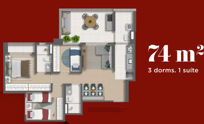 Imagem Apartamento com 2 Quartos à Venda, 74 m²em Vila Mascote - São Paulo