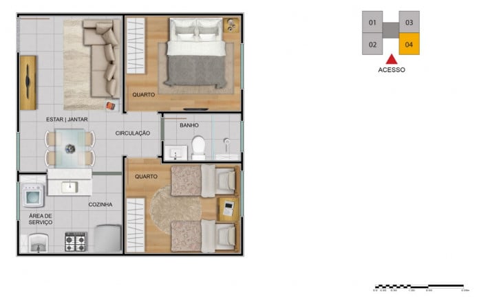 Imagem Apartamento com 2 Quartos à Venda, 40 m² em Residencial Frei Galvão - São José Dos Campos