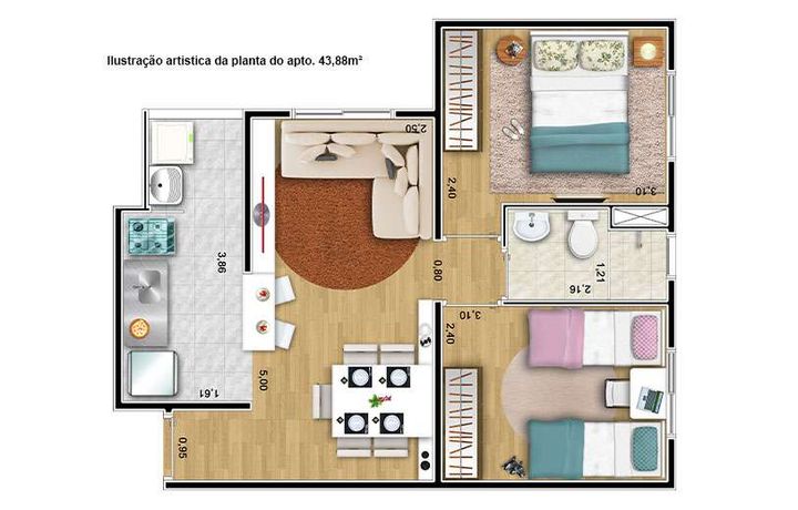 Imagem Apartamento com 2 Quartos à Venda, 44 m² em Jaraguá - São Paulo