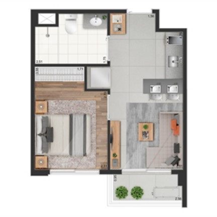 Apartamento com 1 Quarto à Venda, 32 m² em Penha de França - São Paulo