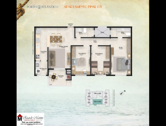 Imagem Apartamento com 3 Quartos à Venda, Locação ou Temporada, 94 m² em Mar Grosso - Laguna