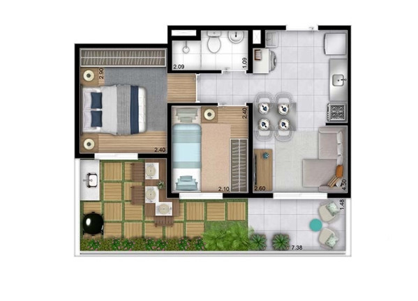 Imagem Apartamento com 2 Quartos à Venda,  em Brás - São Paulo