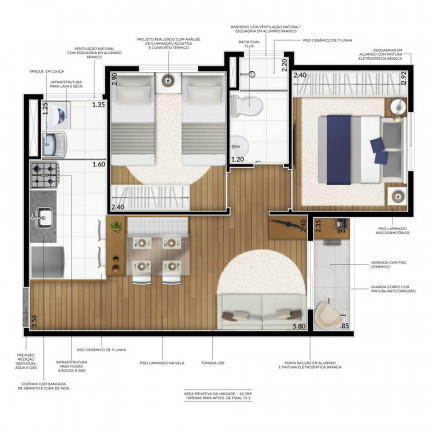 Imagem Apartamento com 2 Quartos à Venda, 42 m² em Dos Casa - São Bernardo do Campo