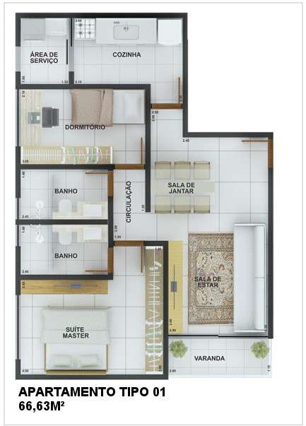 Imagem Casa de Condomínio com 3 Quartos à Venda, 93 m² em Lagoa - Porto Velho