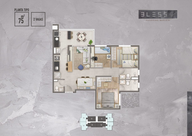 Imagem Apartamento com 3 Quartos à Venda, 75 m² em Nova Aldeinha/Aldeia - Barueri