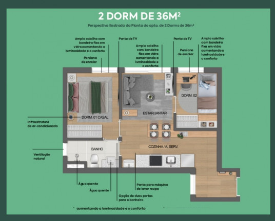 Imagem Apartamento com 2 Quartos à Venda, 26 m² em República - São Paulo