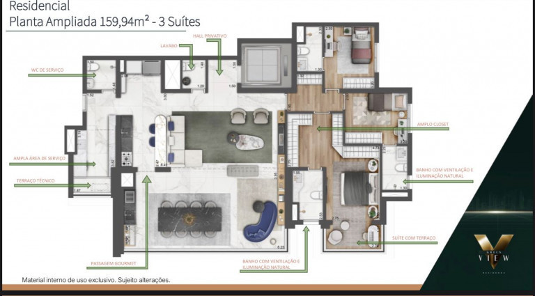 Imagem Apartamento com 3 Quartos à Venda, 159 m² em Butantã - São Paulo