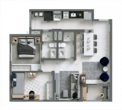 Imagem Apartamento com 3 Quartos à Venda, 61 m² em Vila Constança - São Paulo