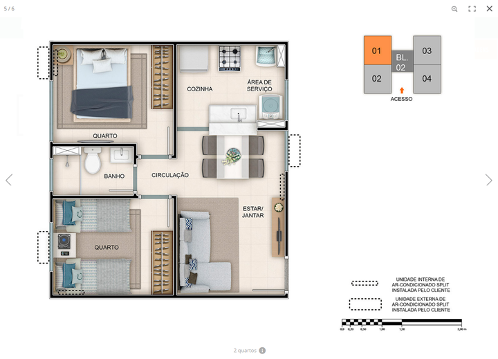 Imagem Apartamento com 2 Quartos à Venda, 39 m² em Planalto - Manaus