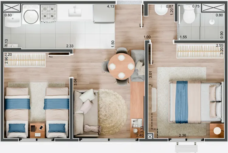 Imagem Apartamento com 2 Quartos à Venda ou Temporada, 36 m²em Várzea da Barra Funda - São Paulo