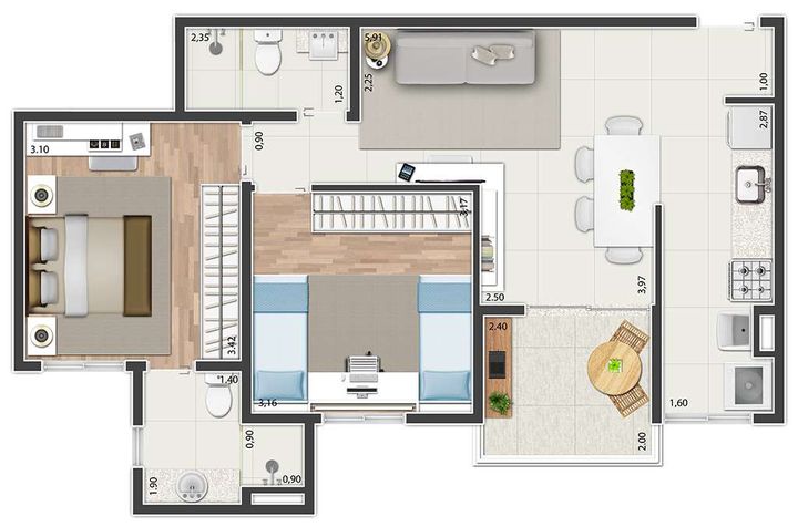 Imagem Apartamento com 2 Quartos à Venda, 65 m² em Santa Maria - São Caetano Do Sul