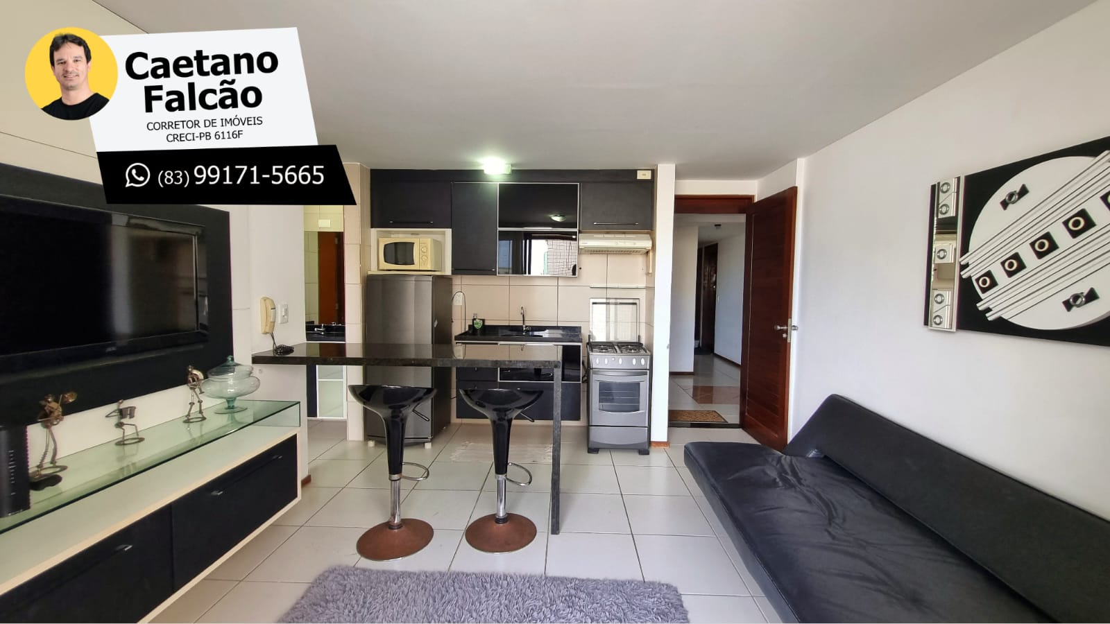 Apartamento com 1 Quarto à Venda, 32 m²em Cabo Branco - João Pessoa