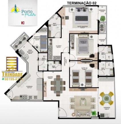 Imagem Apartamento com 4 Quartos à Venda, 141 m² em São Marcos - São Luís