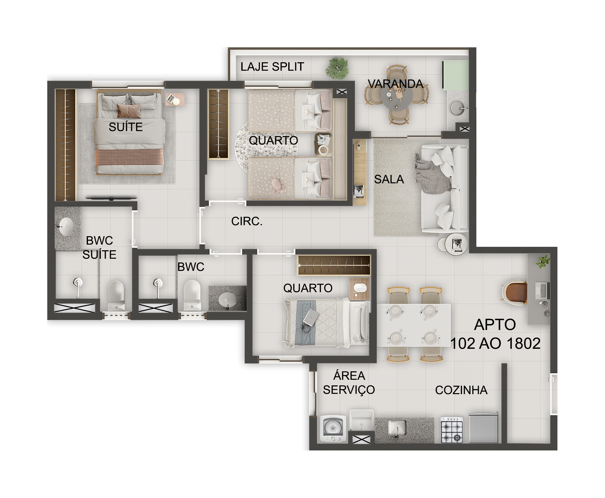 Foto do imóvel: Apartamento com 3 Quartos à Venda, 65 m² em Serraria - Maceió