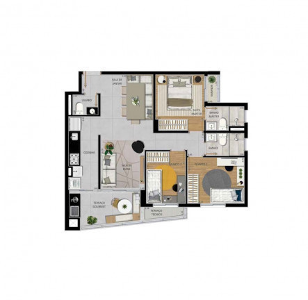 Imagem Edifício Residencial com 3 Quartos à Venda, 78 m² em Centro - Osasco