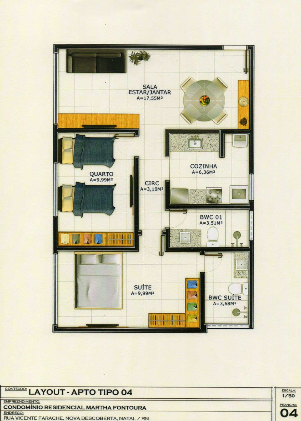 Imagem Apartamento com 2 Quartos à Venda, 65 m²em Nova Descoberta - Natal