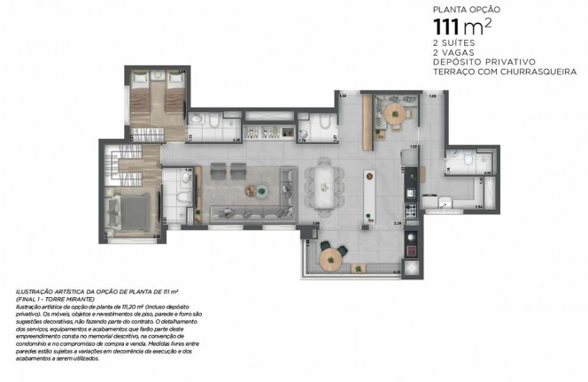 Apartamento com 3 Quartos à Venda, 111 m² em Umuarama - Osasco