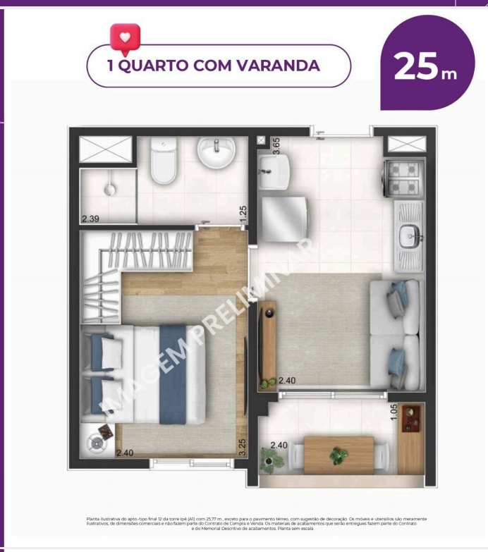 Foto do imóvel: Apartamento com 2 Quartos à Venda, 34 m² em Vila Zelina - São Paulo