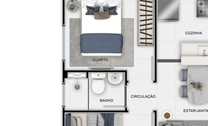 Imagem Apartamento com 2 Quartos à Venda, 42 m² em Sevilha (1ª Seção) - Ribeirão das Neves