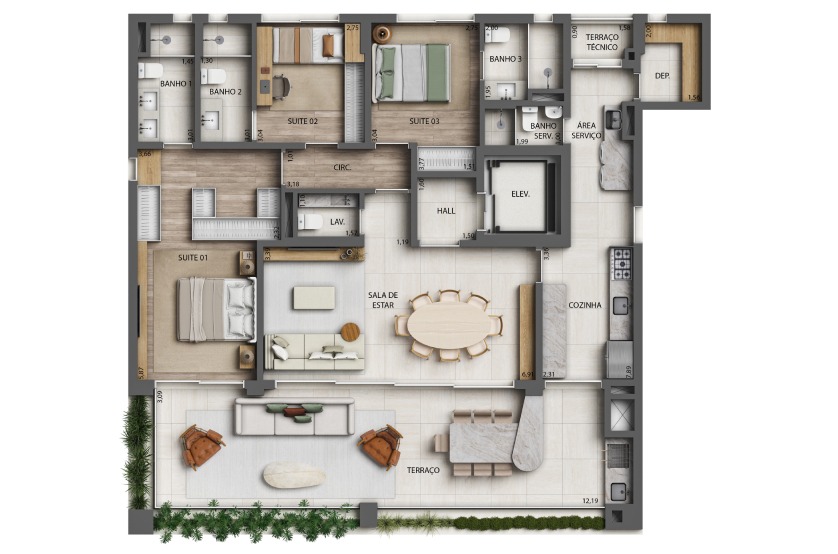 Imagem Apartamento com 3 Quartos à Venda, 147 m²em Ibirapuera - São Paulo