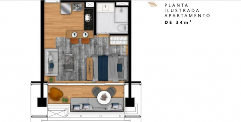 Imagem Apartamento com 1 Quarto à Venda, 61 m²em Itaim Bibi - São Paulo