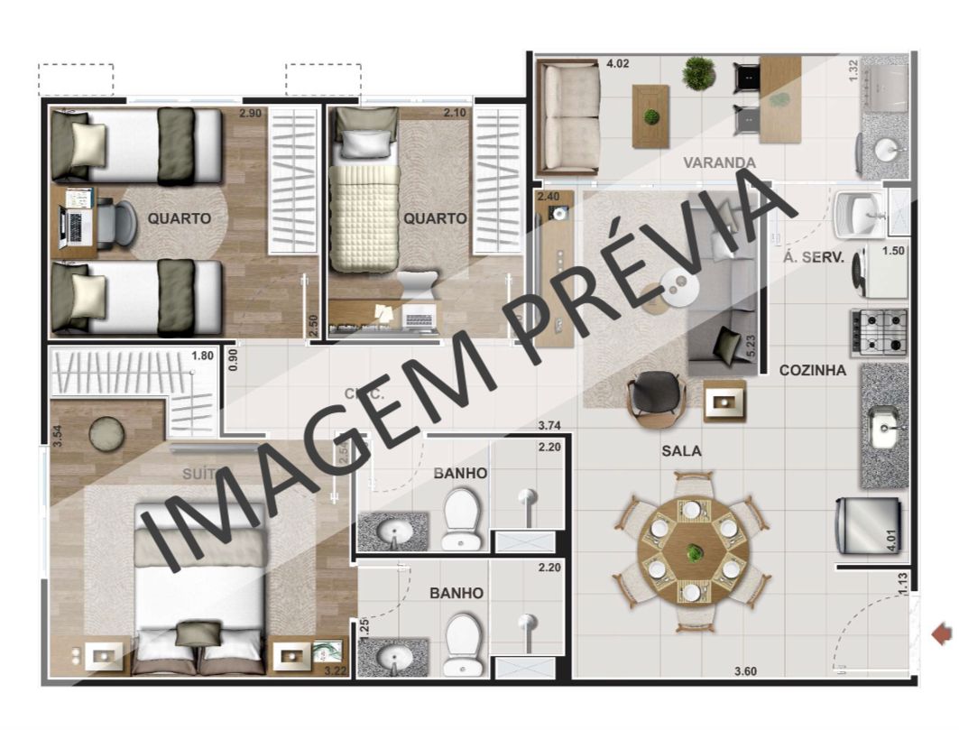 Imagem Apartamento com 2 Quartos à Venda, 54 m²em São Cristóvão - Rio de Janeiro