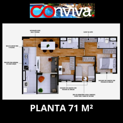 Apartamento com 3 Quartos à Venda, 71 m² em Parque São Domingos - São Paulo
