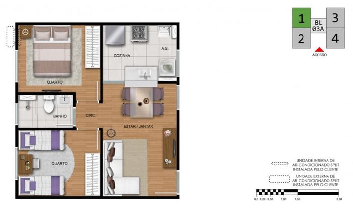 Imagem Apartamento com 2 Quartos à Venda, 42 m² em Jardim Torrão De Ouro - São José Dos Campos
